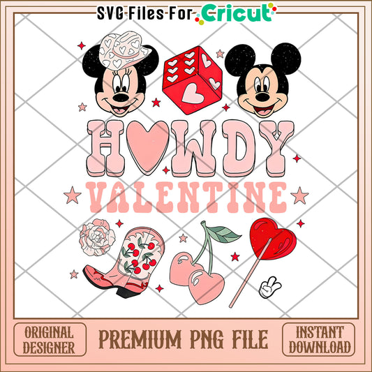 Howdy Valentine Minnie Mouse PNG