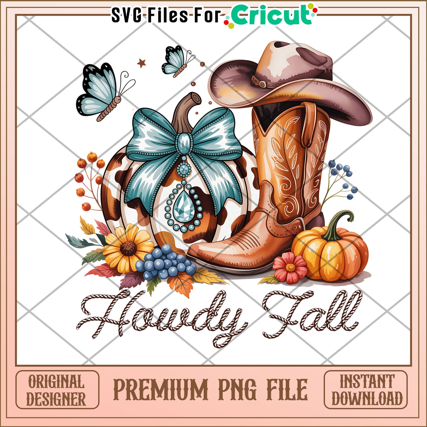 Howdy fall png, halloween pumpkin png, halloween music png