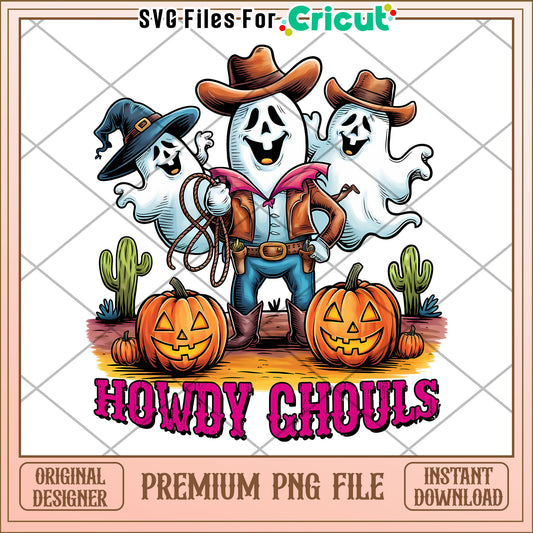 Howdy ghouls png,spooky fall  png, halloween candy png