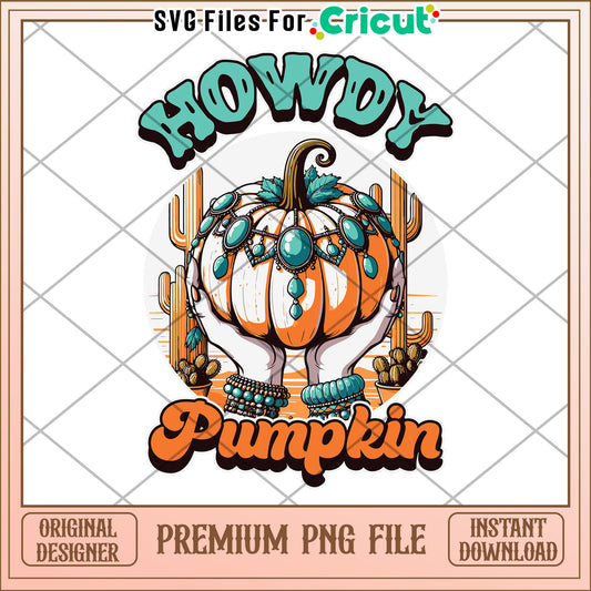 Howdy pumpkin png, greatest time of the year  png, halloween vacation png