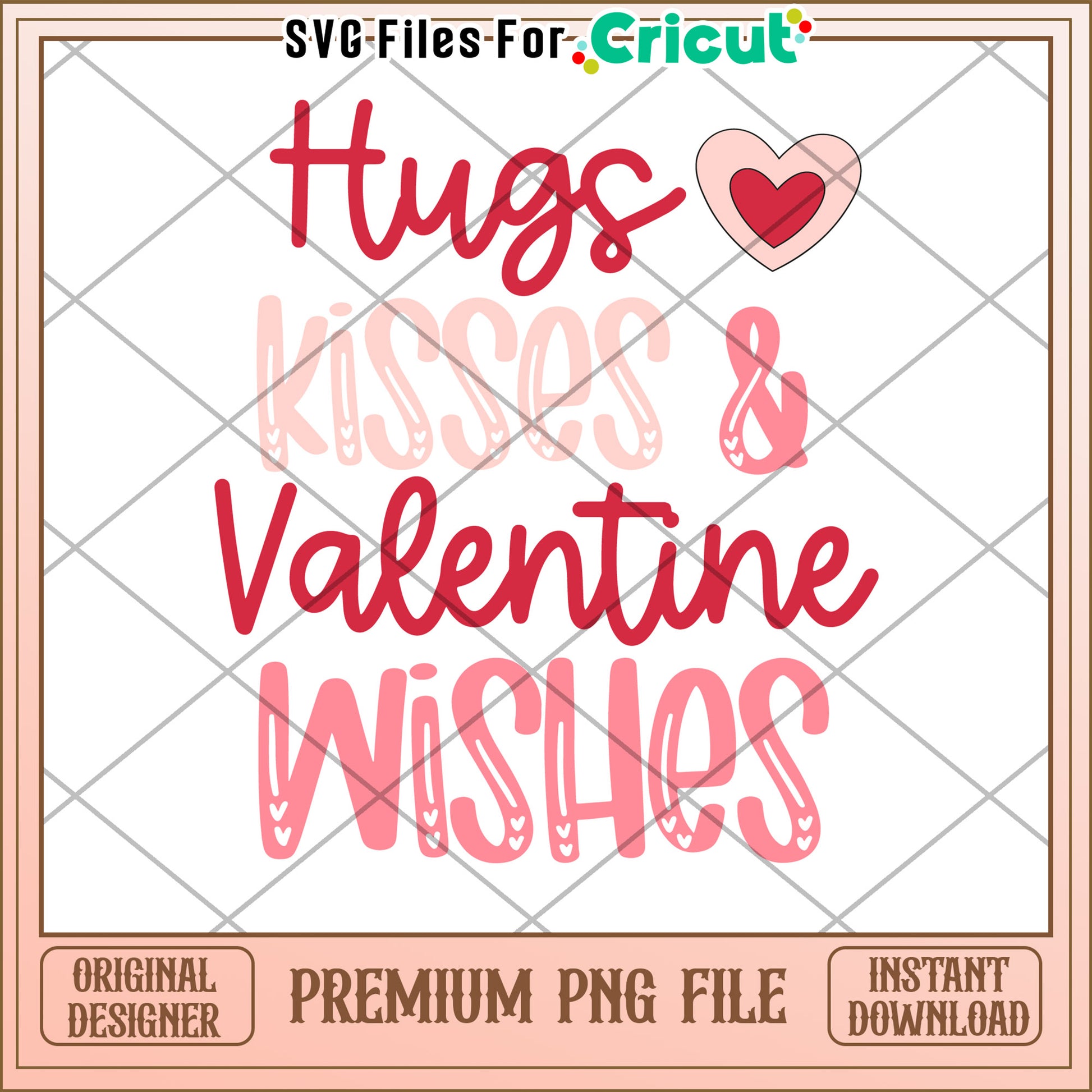 Hugs Kisses Valentine Wishes PNG