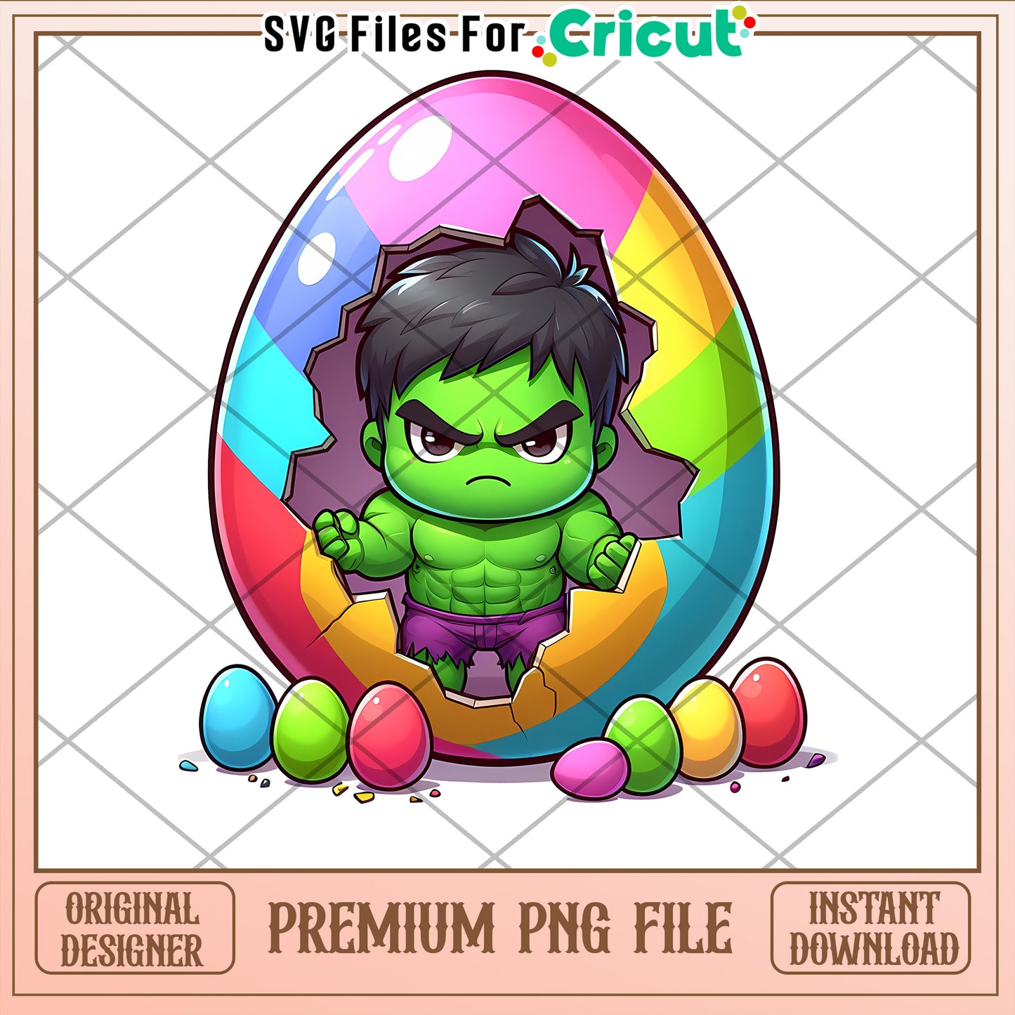 Hulk Easter Egg PNG Instant Download