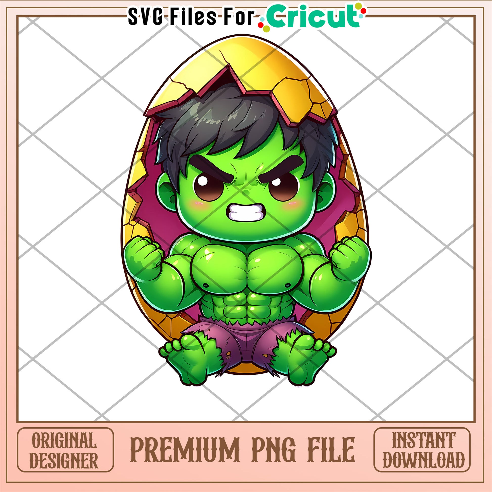 Hulk PNG Cute Baby Hulk Cricut File