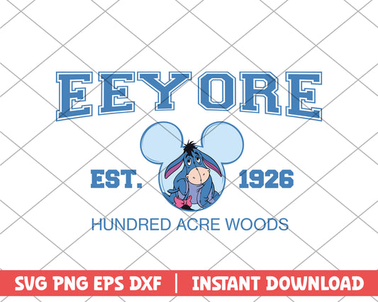 Hundred acre woods eeyore disney svg