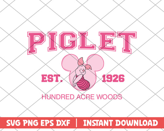 Hundred acre woods piglet disney svg