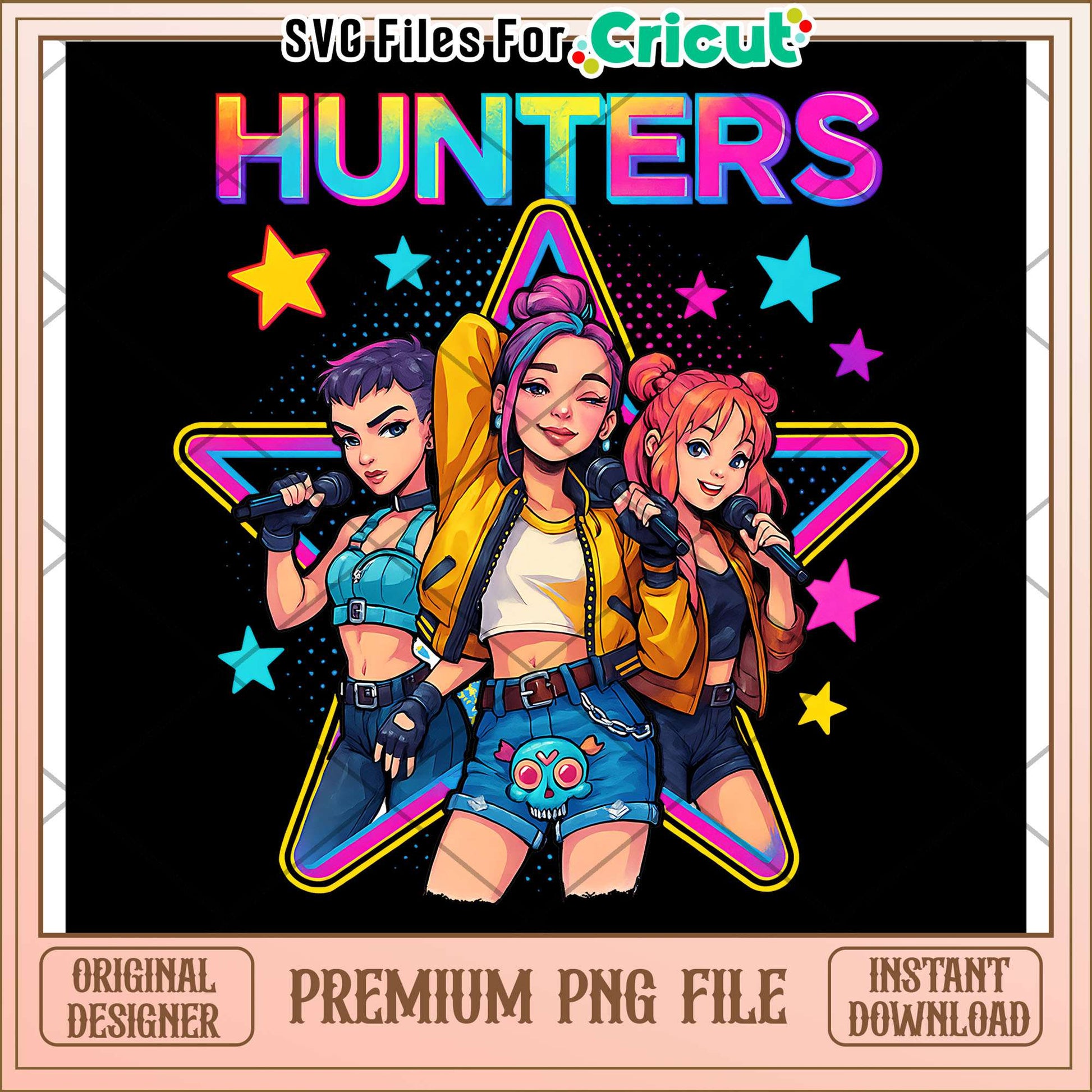 Hunters girls band png, saja boys warrior png, kpop hero png