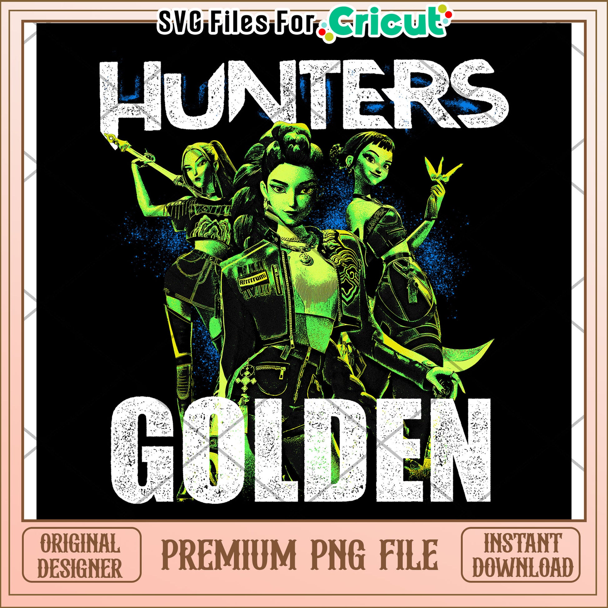 Hunters golden png, saja boys and huntrix png, kpop cartoon png