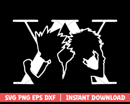 Hunter x hunter gon and killua xx anime svg