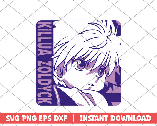 Hunterx hunter killua zoldyck anime svg