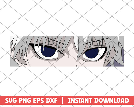 Hunter x hunter killua zoldyck recuadro anime svg