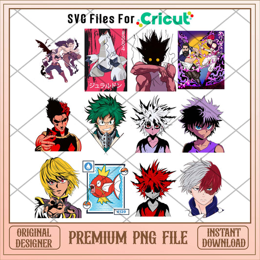 Anime Hunter x hunter characters png bundle 