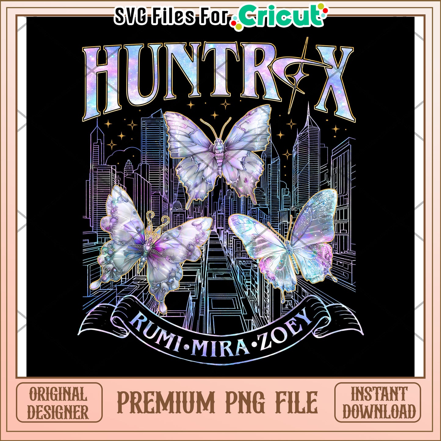 Huntrix Girls  Rumi Mira Zoey Kpop Hunter png, demon hunters png, huntrix png