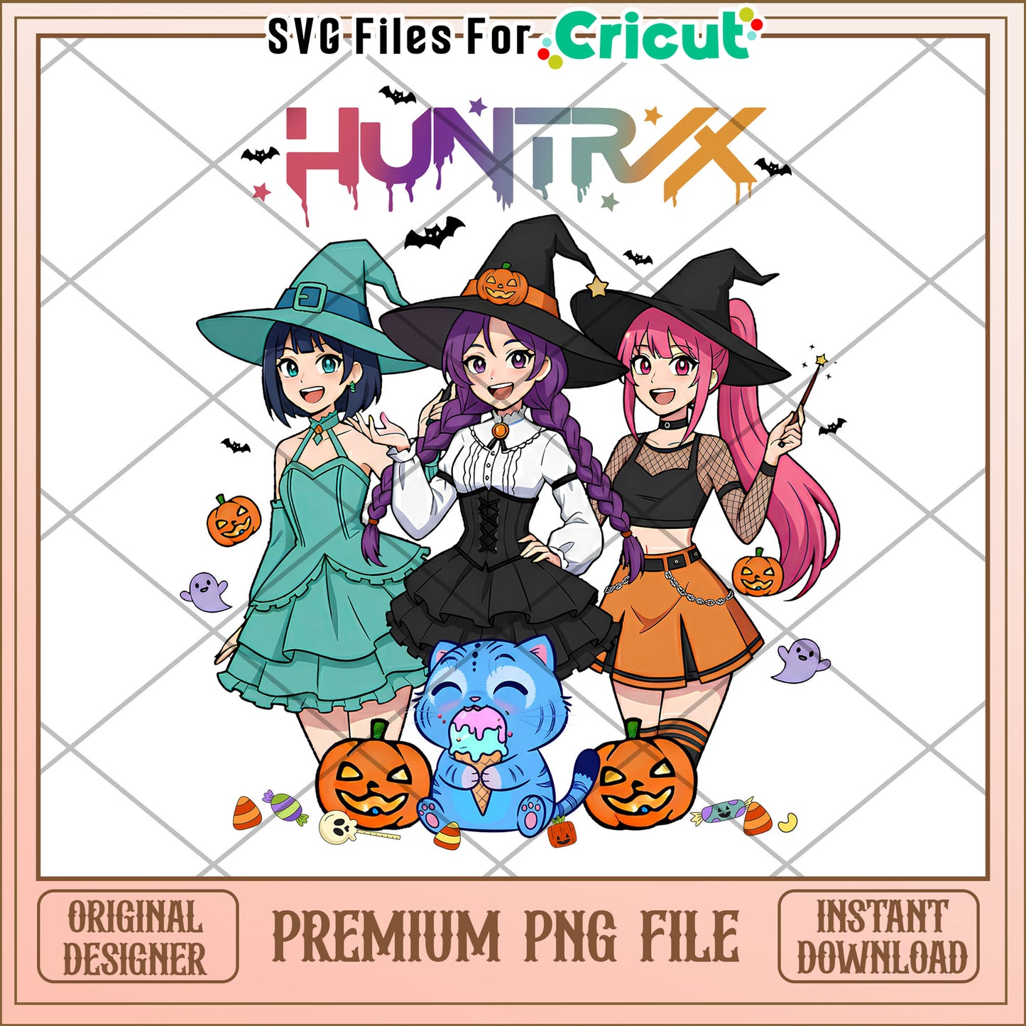 Huntrix Halloween Kpop Demon Hunter png, kpop demon hunters png, halloween png