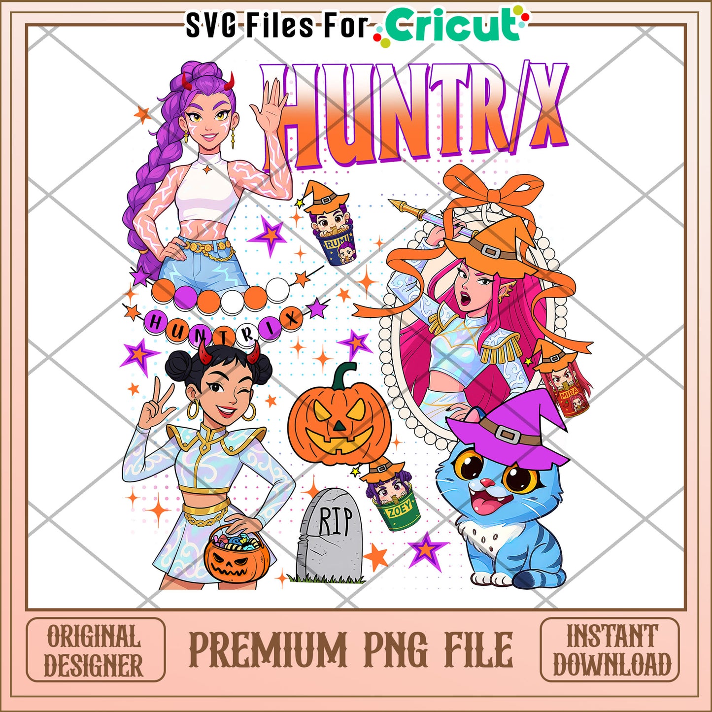 Huntrix Halloween Kpop Demon Hunters png, kpop demon hunters png, halloween png