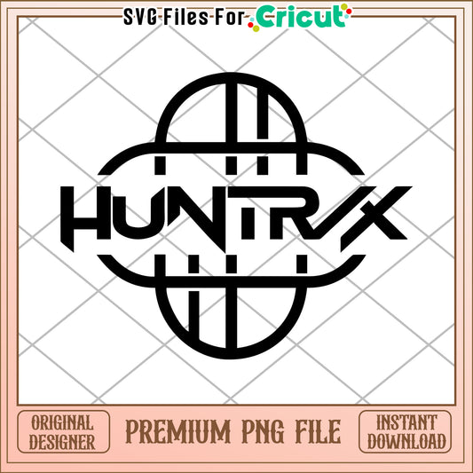 Huntrix black logo png, kpop band png, korean cartoon png