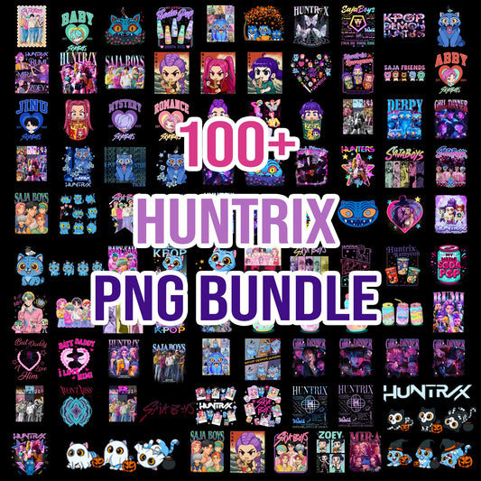 Huntrix demon slayer bundle png, anime hunter cosplay bundle png, demon slayer outfit bundle png