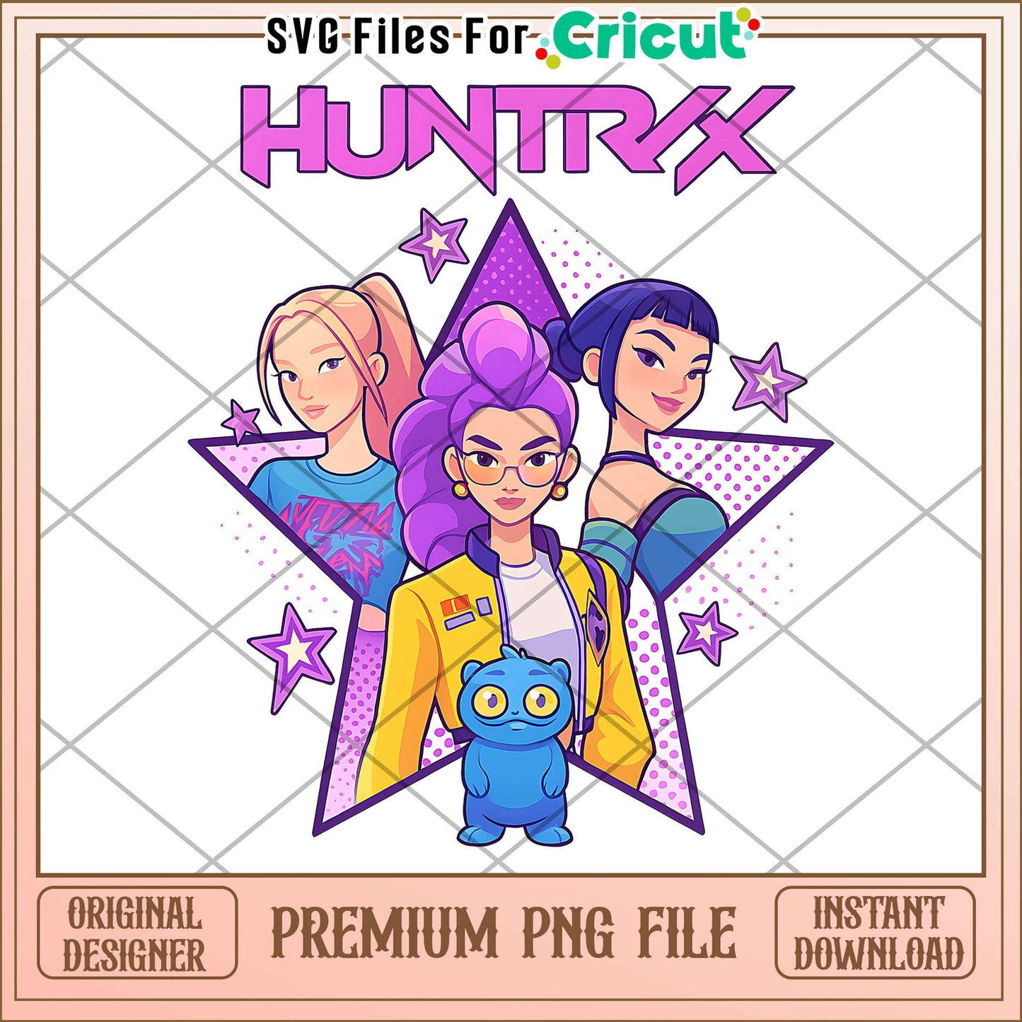 Huntrix girl members png, saja boys warrior png, kpop hero png