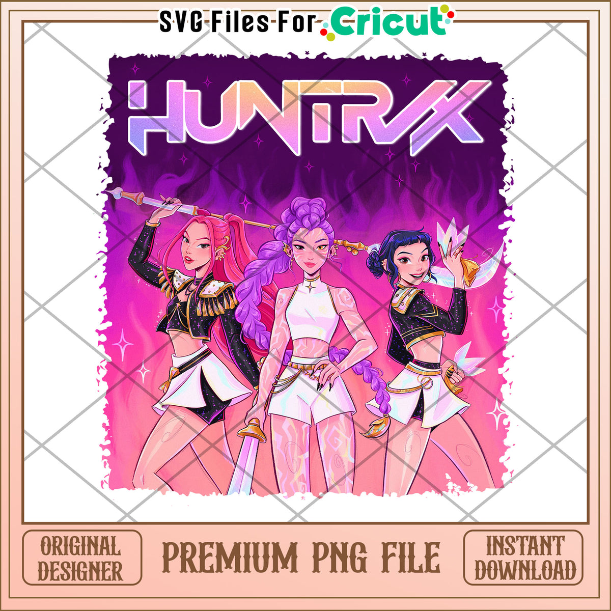 Huntrix girls performance png, kpop png, korean anime png – svg files ...