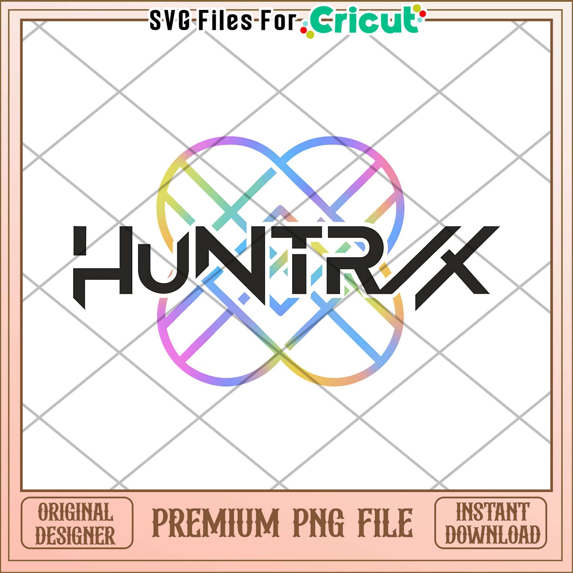 Huntrix logo design png, cute demon slayer png, kpop girl png
