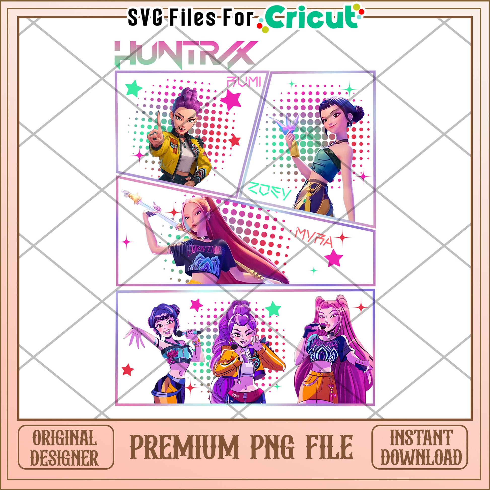 Huntrix logo design png, manhwa png, saja and huntrix png