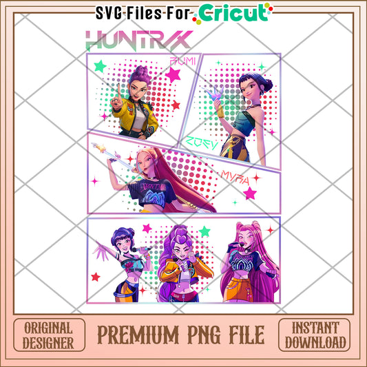 Huntrix logo design png, manhwa png, saja and huntrix png