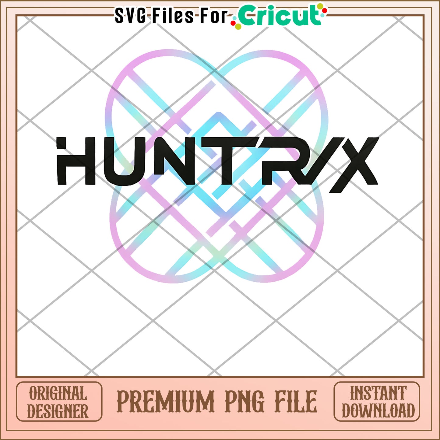 Huntrix neon logo png, kpop band png, korean cartoon png
