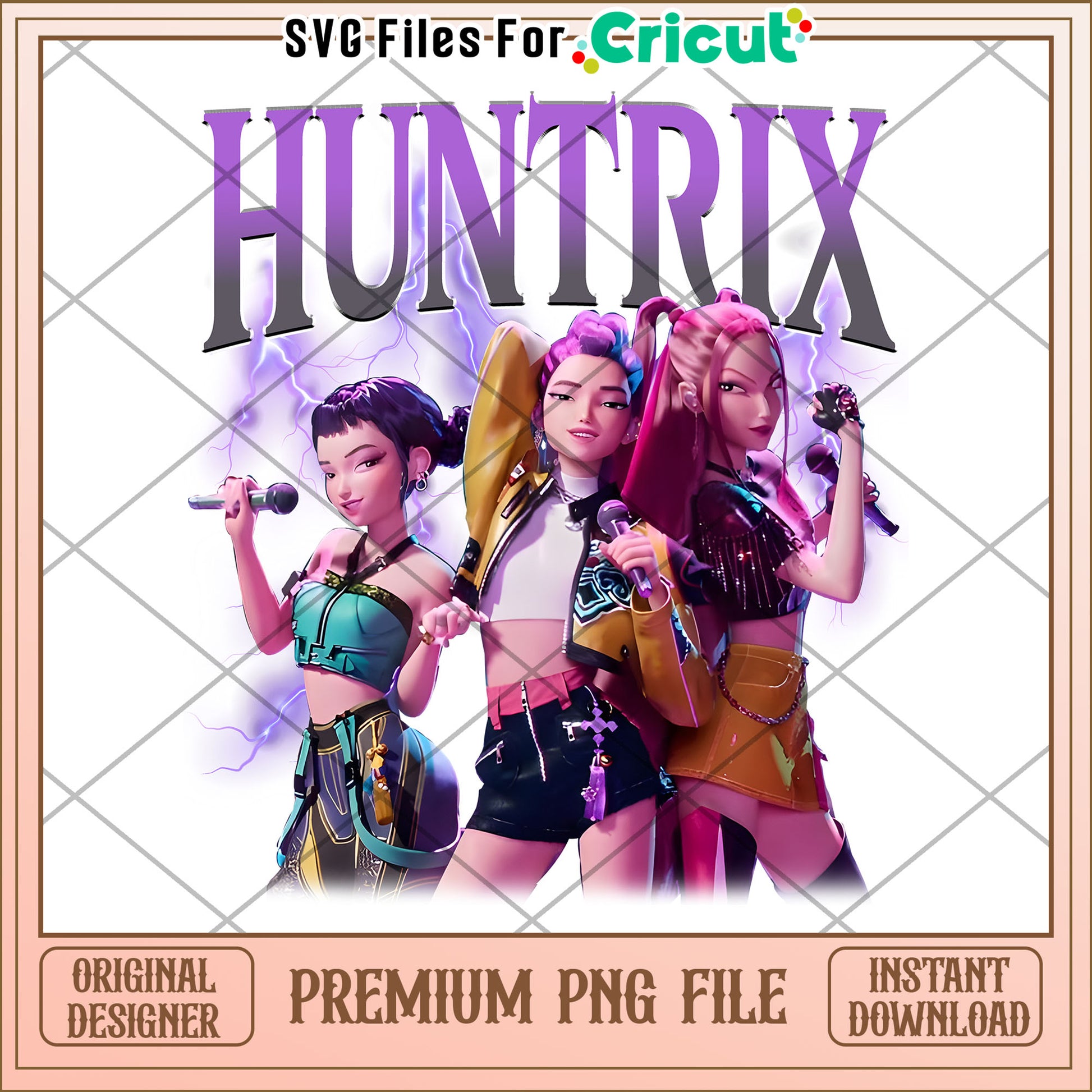 Huntrix performance png, kpop band png, huntrix tiger png