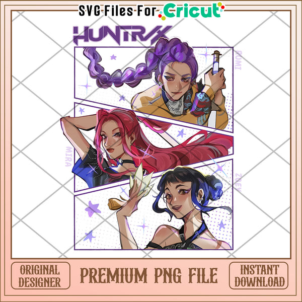 Huntrix png, demon hunters png, huntrix png – svg files for cricut