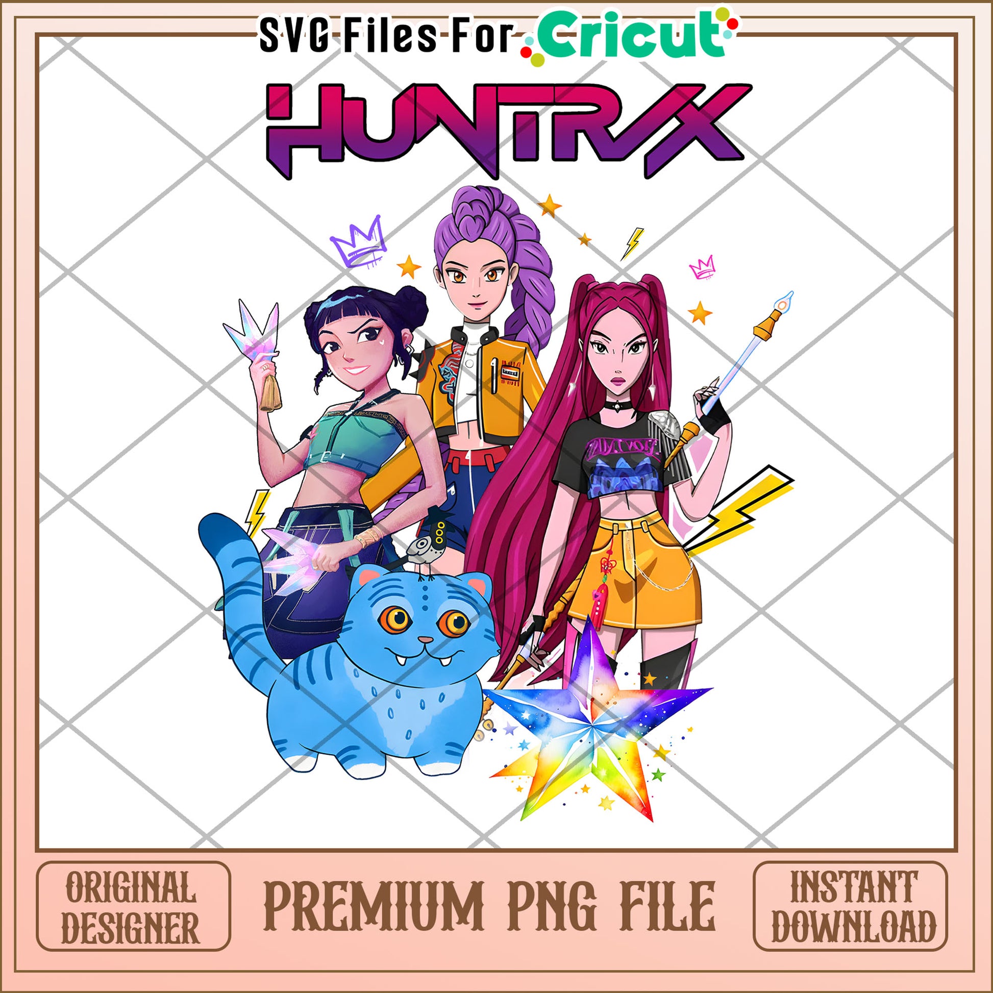 Huntrix team members png, huntrix members png, huntrix toys png