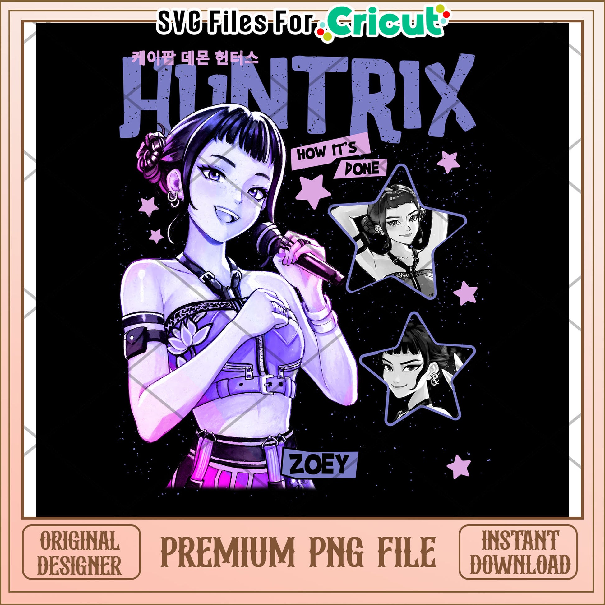 Huntrix zoey png, manhwa png, saja and huntrix png