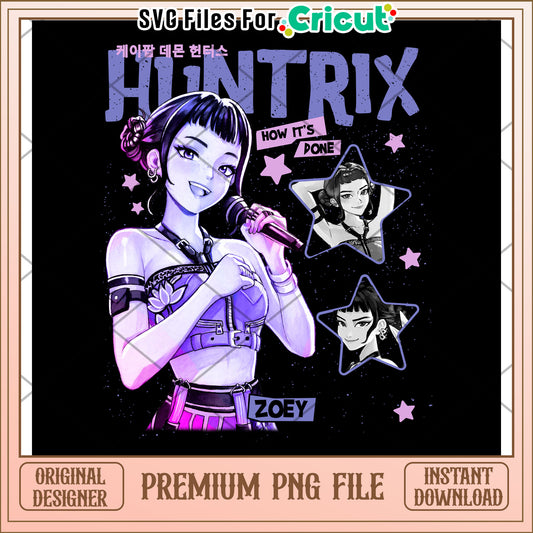 Huntrix zoey png, manhwa png, saja and huntrix png