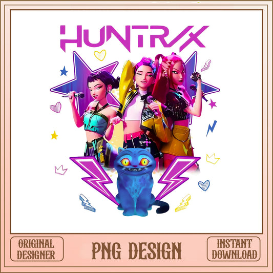 Huntryx Girl Group PNG, Kpop Music Band PNG, Girl Power PNG