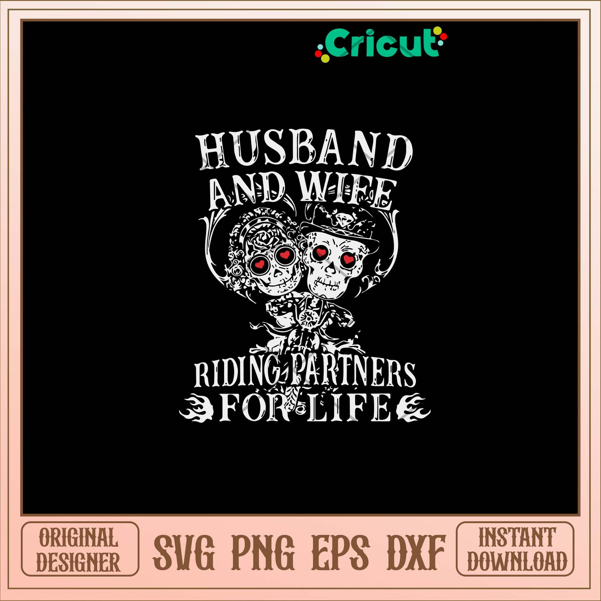 Husband And Wife Riding Partners For Life Svg
