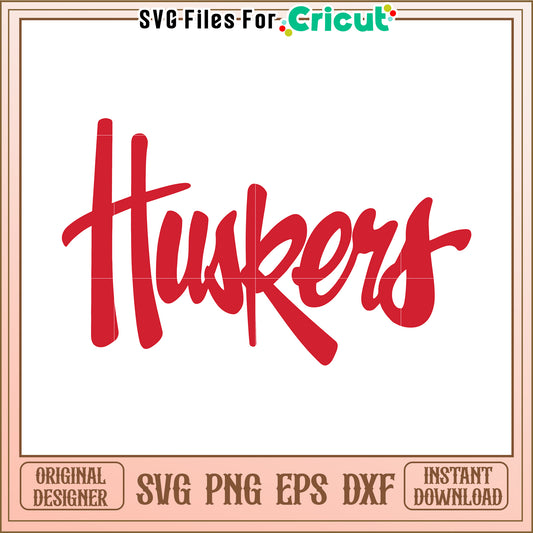 Huskers SVG Design for Cricut, perfect for sports fans and crafts