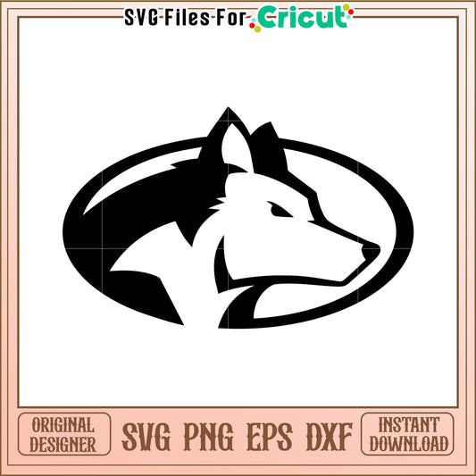 Husky silhouette design for Cricut projects, unique SVG PNG EPS download