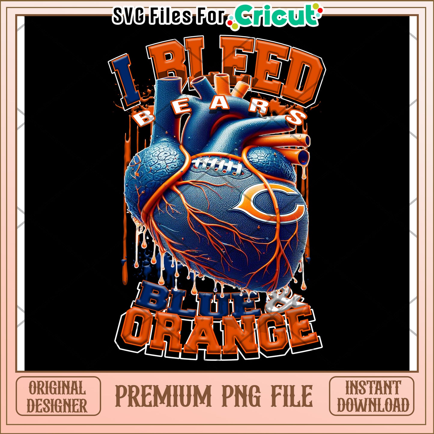 I Bleed Bears Graphic Design for Cricut Users, Instant Download PNG File