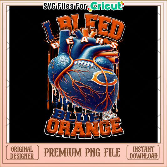 I Bleed Bears Graphic Design for Cricut Users, Instant Download PNG File