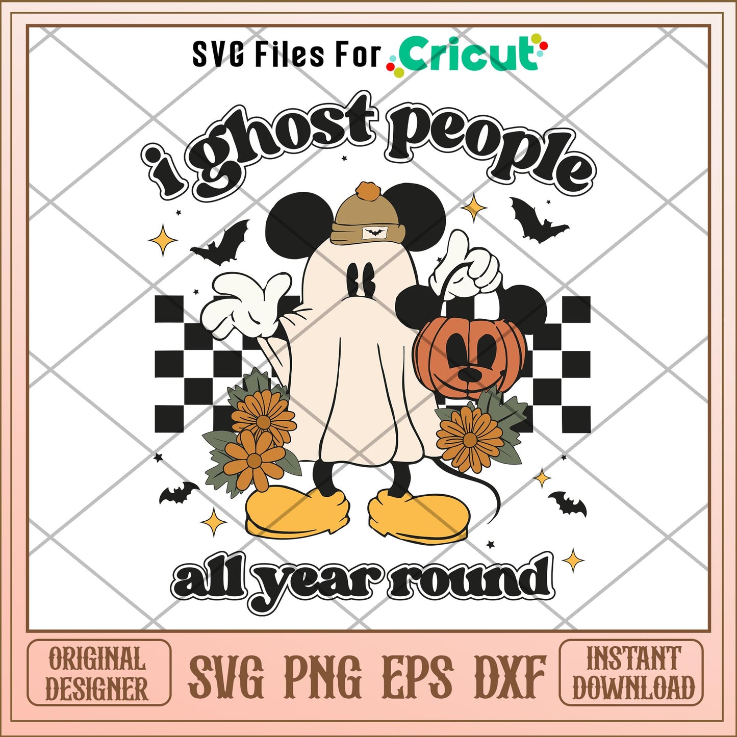 I Ghost People All Year Round Mickey  svg, Disney characters svg, Digital Download