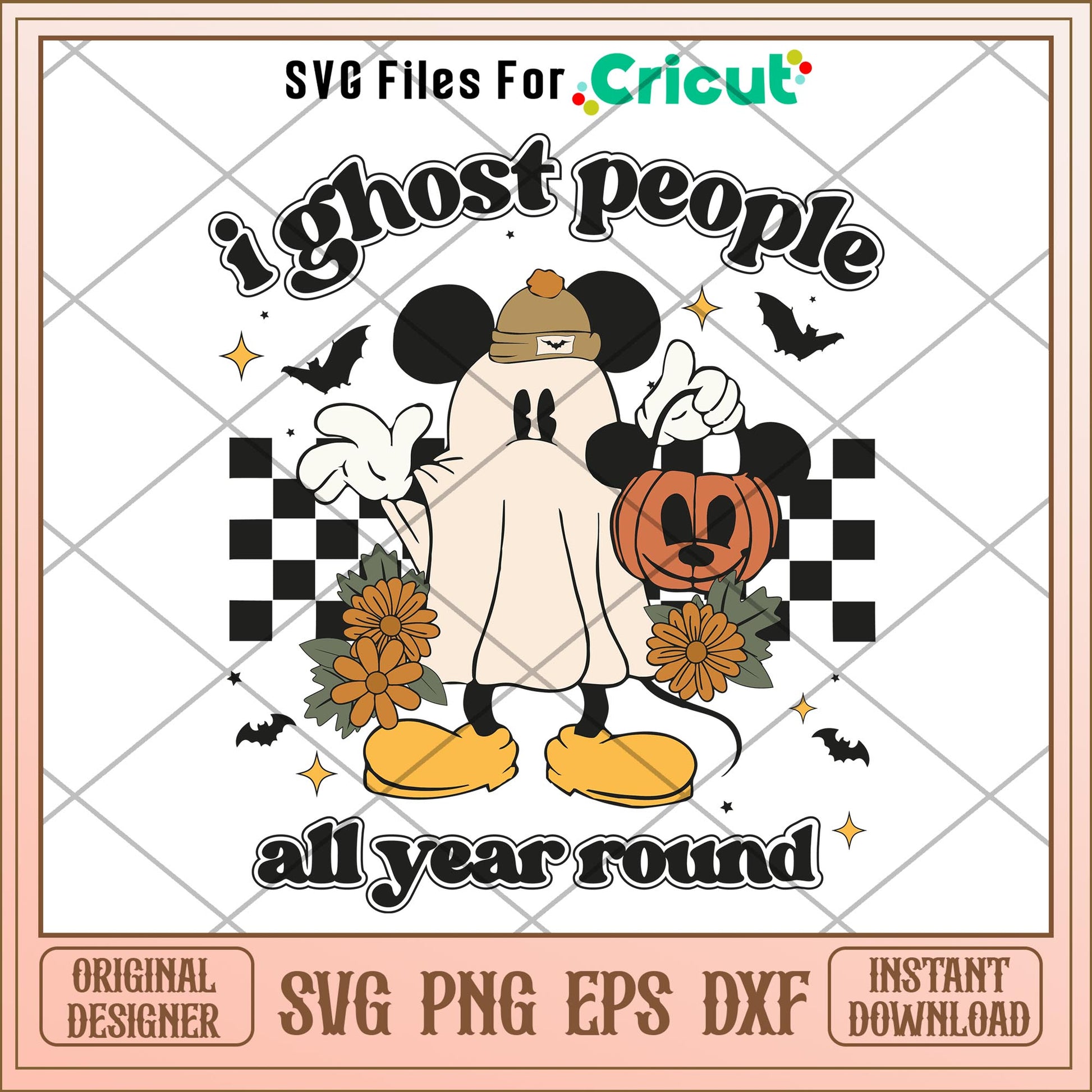 I Ghost People All Year Round Mickey  svg, Disney characters svg, Digital Download