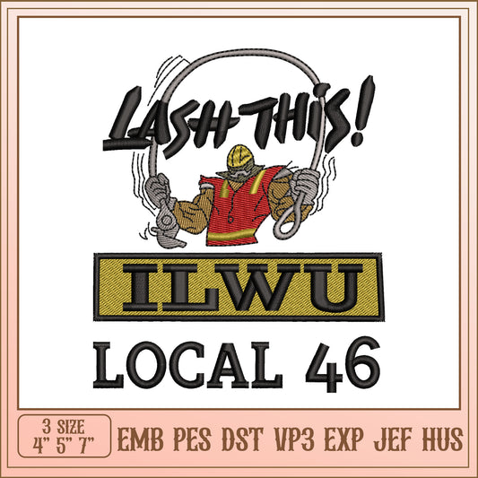 ILWU Local 46 Embroidery Design