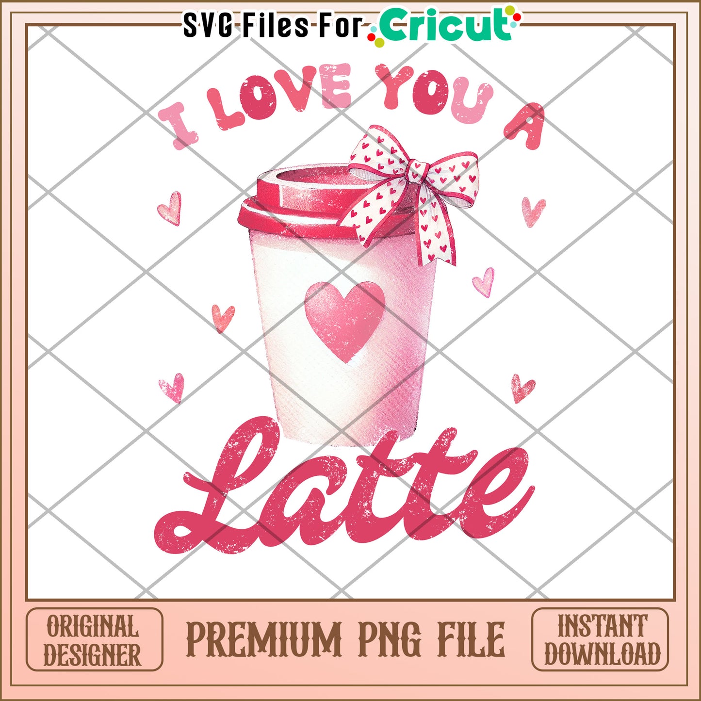 I Love You a Latte PNG Design