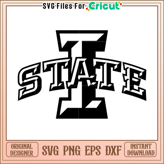 I State SVG File for Cricut, Perfect for DIY Craft Projects and Designs