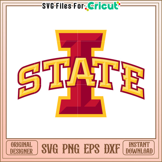 I State SVG File for Cricut, Perfect for Sports-Themed Projects Online