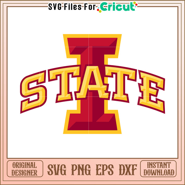 I State SVG File for Cricut, Perfect for Sports-Themed Projects Online ...