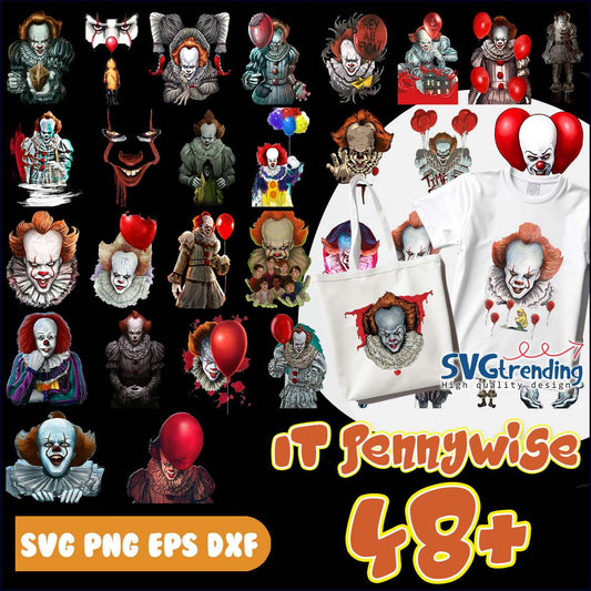 IT pennywise svg bundle, Horror killers bundle