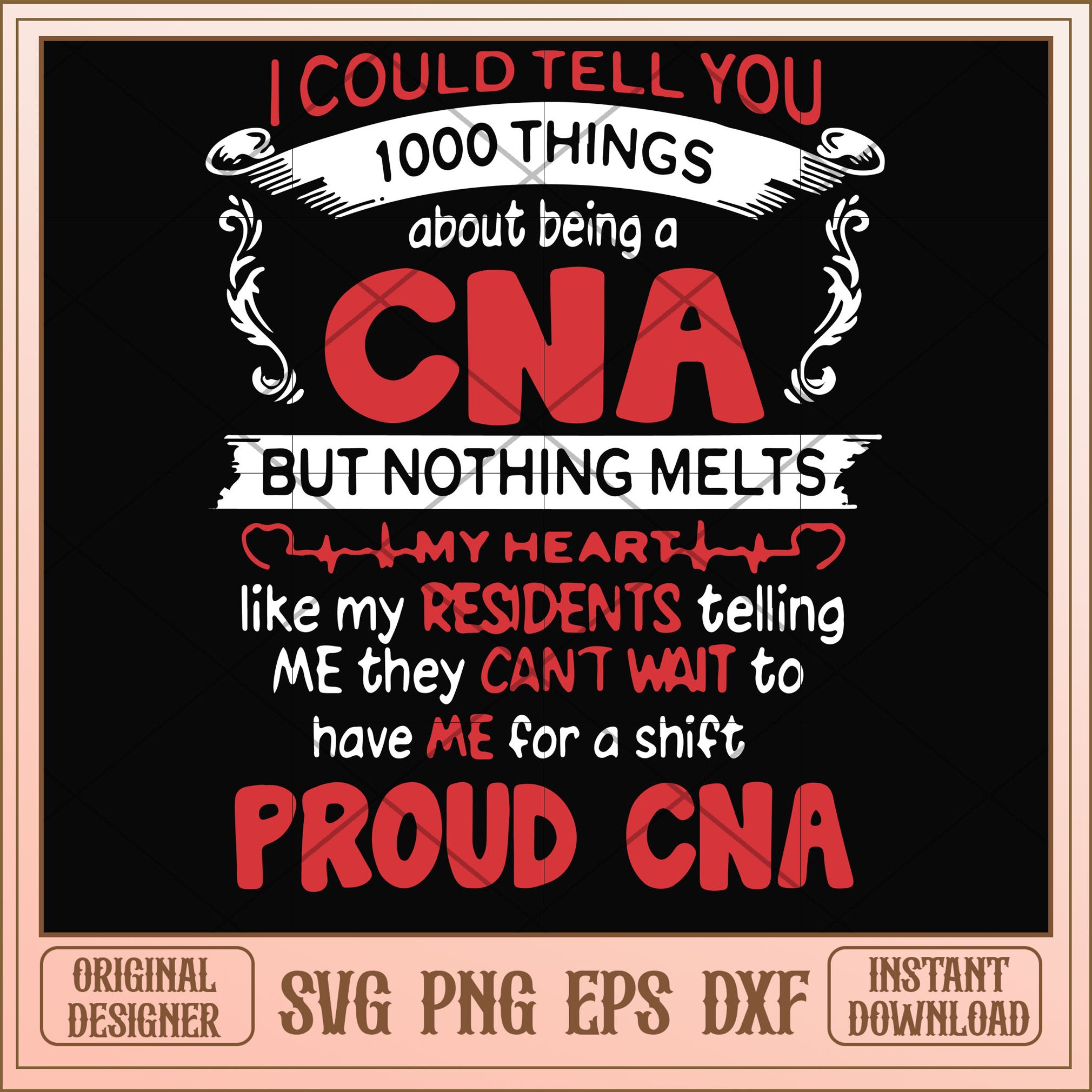 I could tell you 1000 things about being a CNA svg, things svg, funny ...