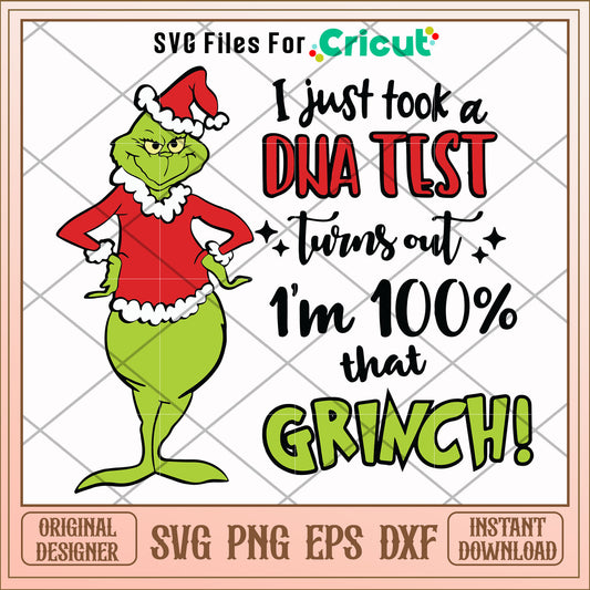 I just took a DNA test turns out grinch svg, grinch svg, other svg