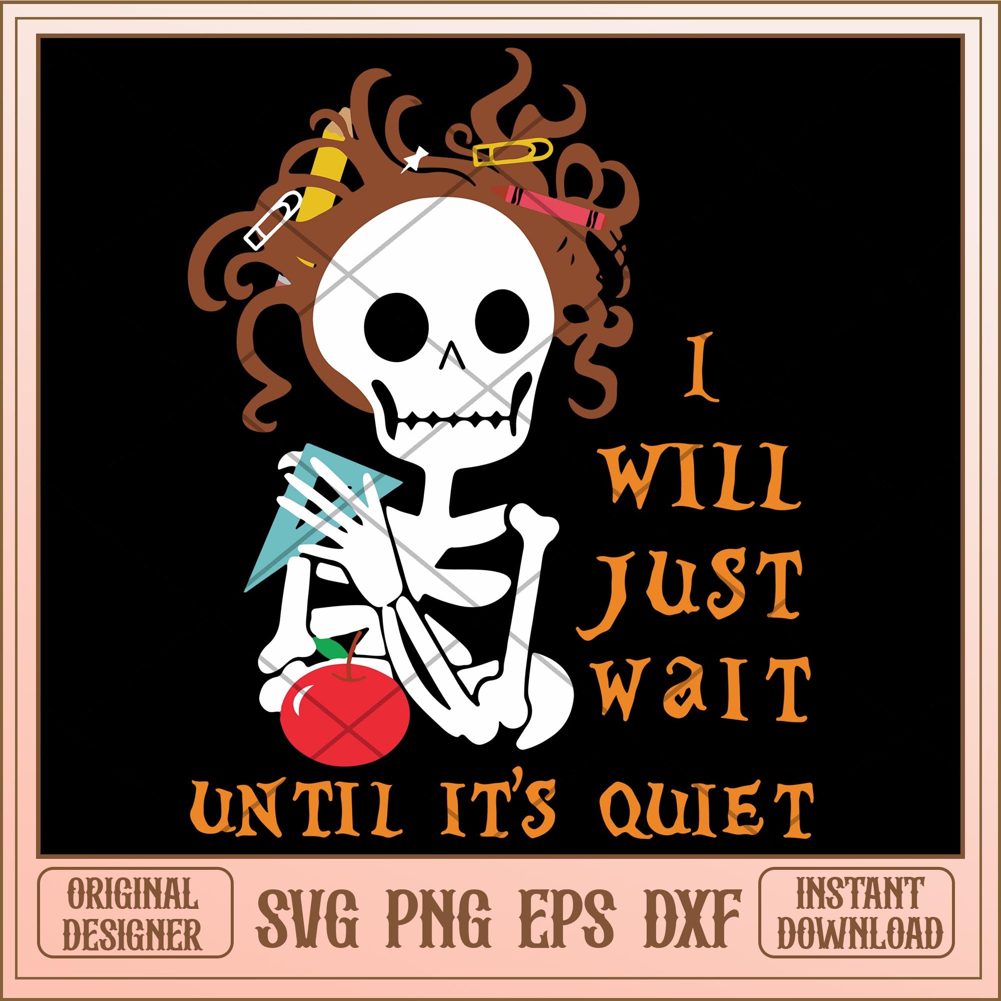 I'll just wait until it's quiet svg, halloween characters svg, digital