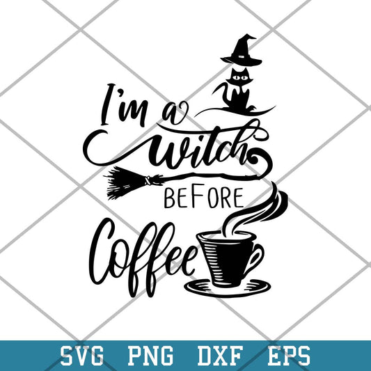 I_m A Witch Before Coffee Svg, Halloween Svg-Svgfilesforcricut