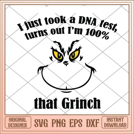 I'm just took DNA test, Grinch DNA test svg bundle
